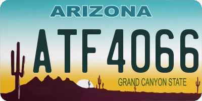 AZ license plate ATF4066
