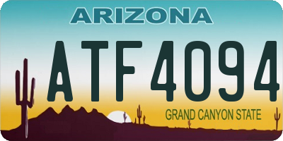 AZ license plate ATF4094
