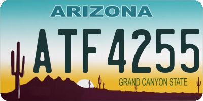 AZ license plate ATF4255
