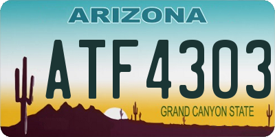 AZ license plate ATF4303