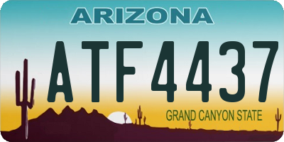 AZ license plate ATF4437