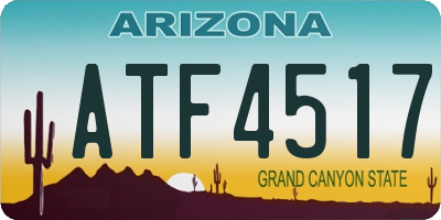 AZ license plate ATF4517