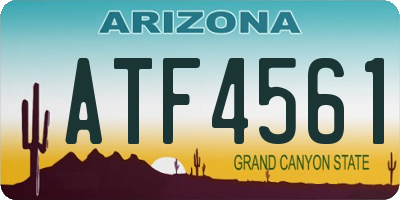 AZ license plate ATF4561