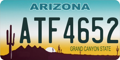 AZ license plate ATF4652