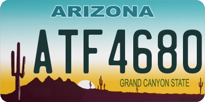 AZ license plate ATF4680