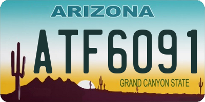 AZ license plate ATF6091