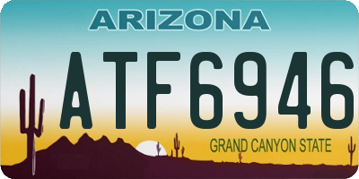 AZ license plate ATF6946