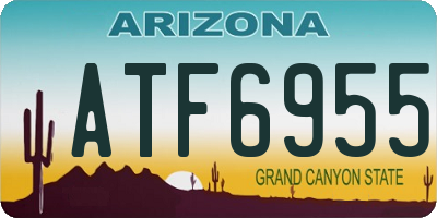AZ license plate ATF6955