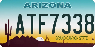 AZ license plate ATF7338