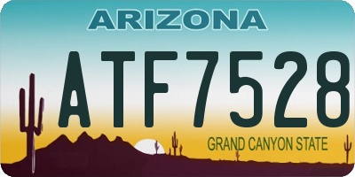 AZ license plate ATF7528