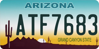 AZ license plate ATF7683