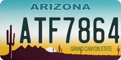 AZ license plate ATF7864