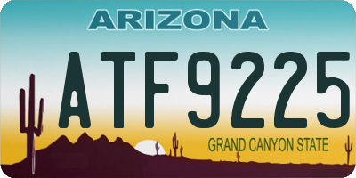 AZ license plate ATF9225