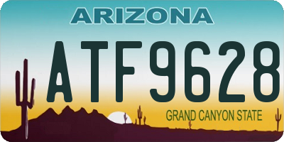 AZ license plate ATF9628