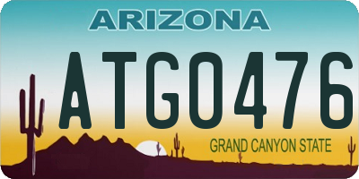 AZ license plate ATG0476