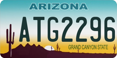 AZ license plate ATG2296