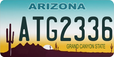 AZ license plate ATG2336