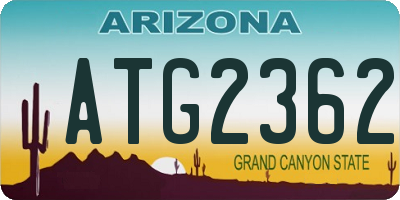 AZ license plate ATG2362