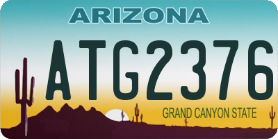 AZ license plate ATG2376