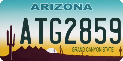 AZ license plate ATG2859