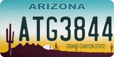 AZ license plate ATG3844