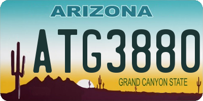 AZ license plate ATG3880