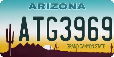 AZ license plate ATG3969
