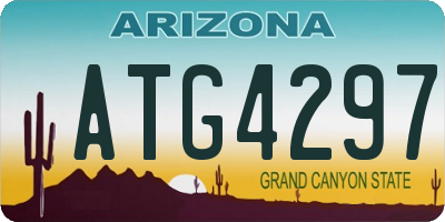 AZ license plate ATG4297