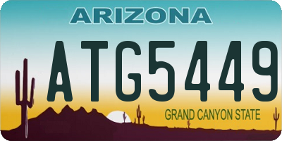AZ license plate ATG5449