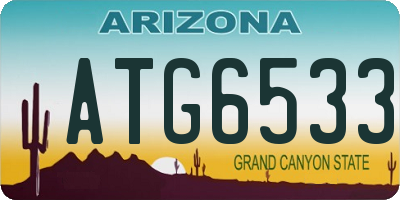 AZ license plate ATG6533