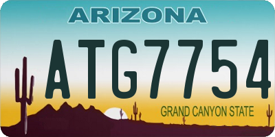 AZ license plate ATG7754