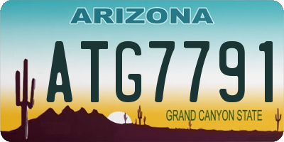 AZ license plate ATG7791