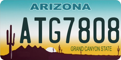 AZ license plate ATG7808