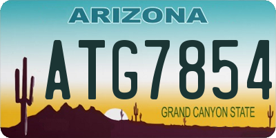 AZ license plate ATG7854