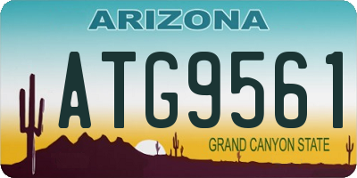 AZ license plate ATG9561