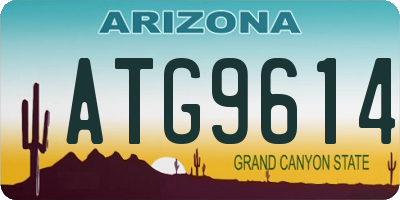 AZ license plate ATG9614