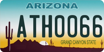 AZ license plate ATH0066