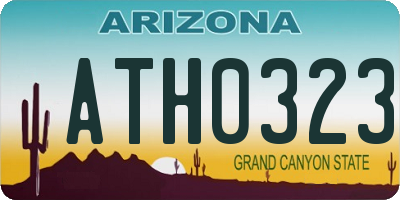 AZ license plate ATH0323