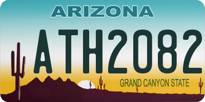AZ license plate ATH2082
