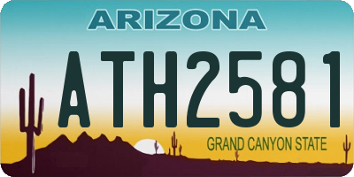 AZ license plate ATH2581