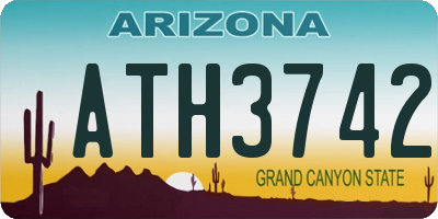 AZ license plate ATH3742