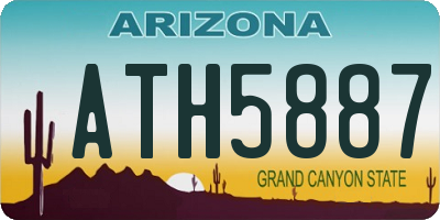AZ license plate ATH5887