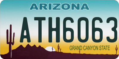 AZ license plate ATH6063