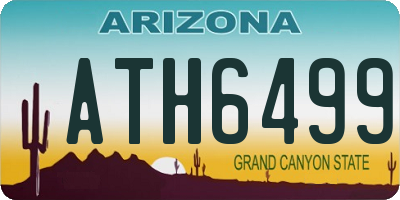 AZ license plate ATH6499