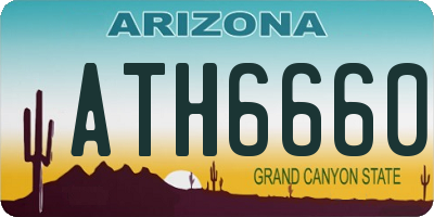 AZ license plate ATH6660