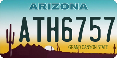 AZ license plate ATH6757