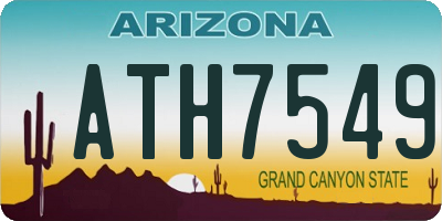AZ license plate ATH7549