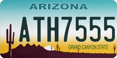 AZ license plate ATH7555