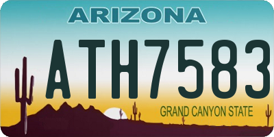 AZ license plate ATH7583