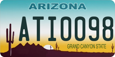 AZ license plate ATI0098